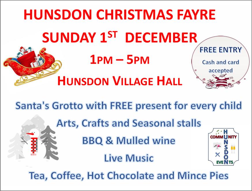 Advert for Christmas Fayre