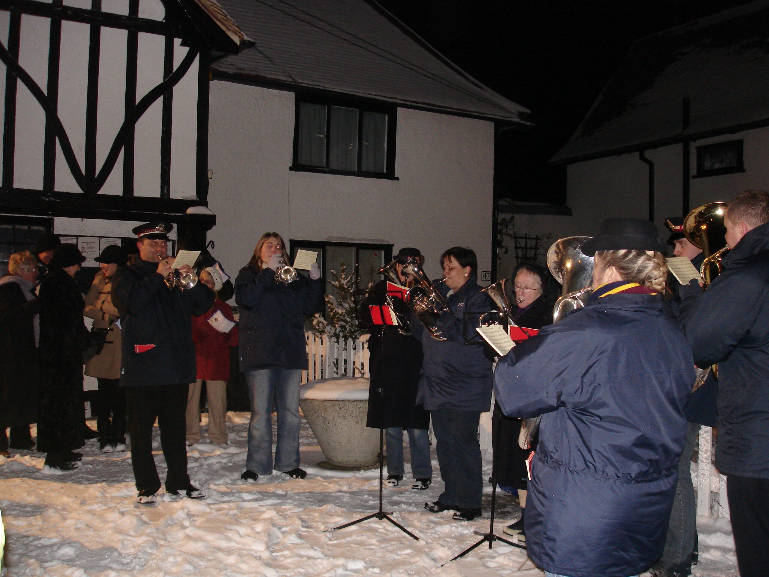 Salvation Army Band in Snow
