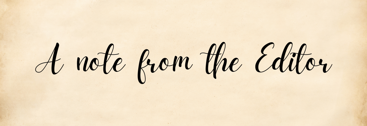 Note from the Editor