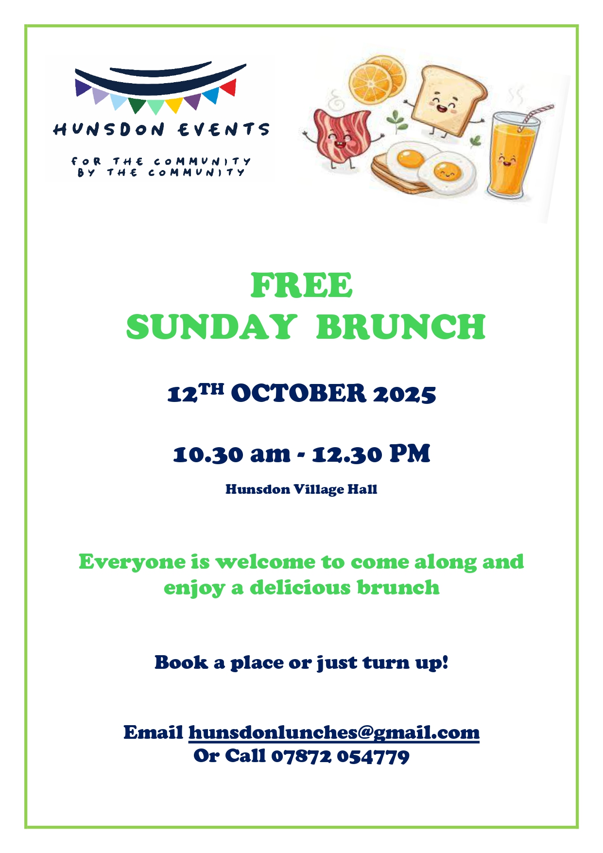 Advert for Community Brunch