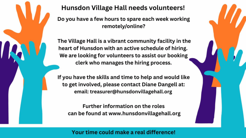 Hunsdon Village Hall Needs Volunteers