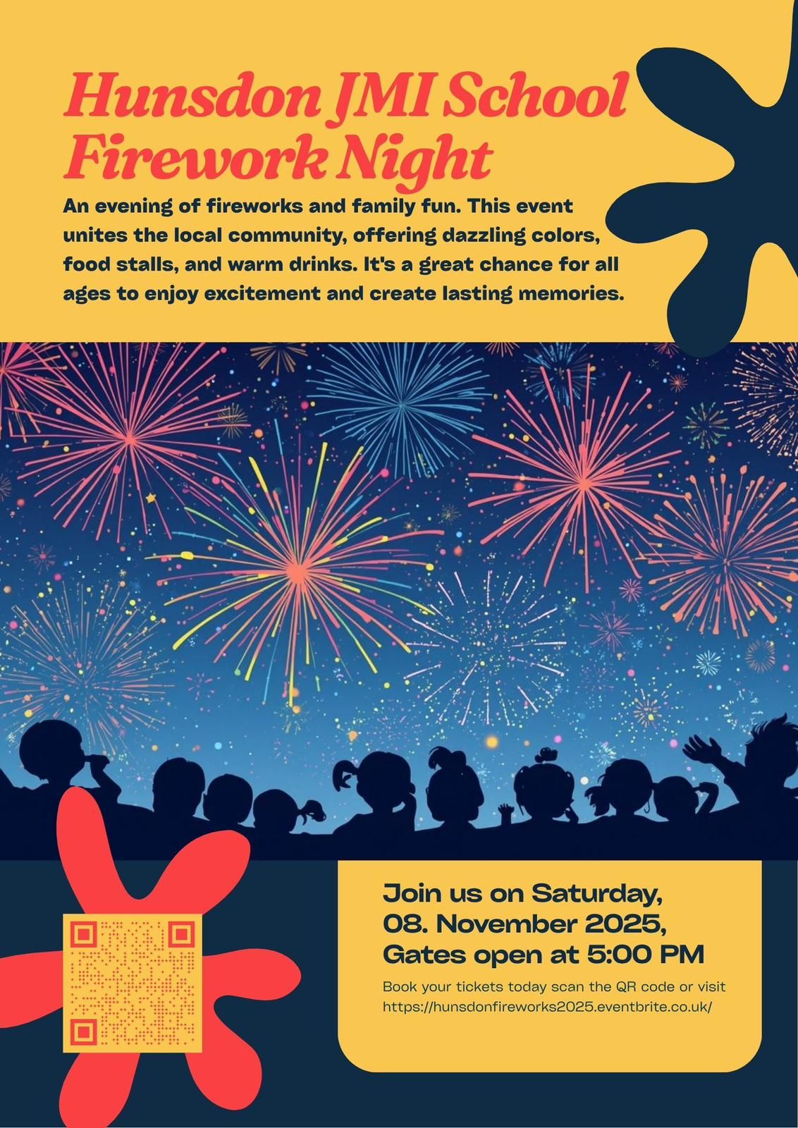 Advert for School Fireworks Display.