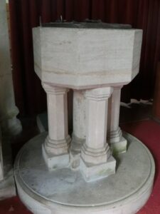 Font at Castle Camps