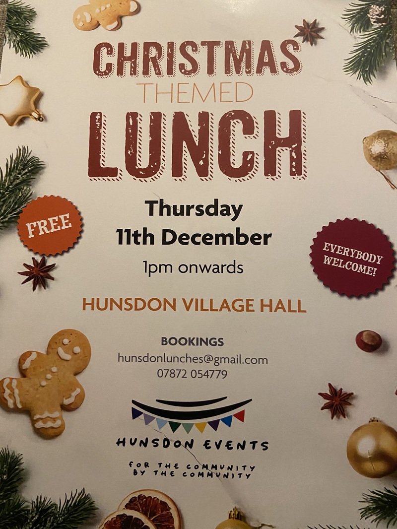 Christmas Lunch Advert