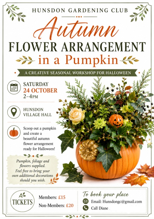 Autumn Flower Arrangement in a Pumpkin